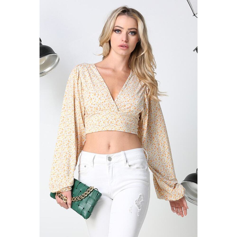 Call Me Honey Floral Cropped Top